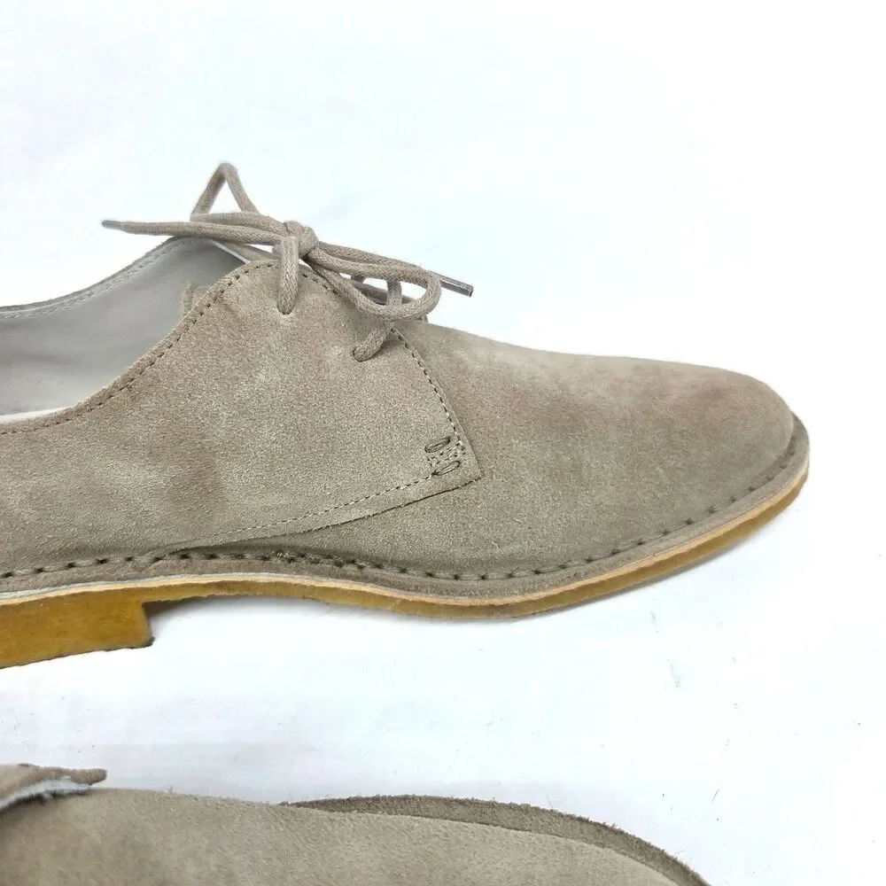Clarks Originals Italy Womens 23066 Sand Suede Crepe Sole Derbys Size US 8.5 M